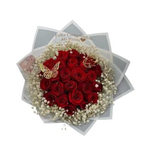 RAMO DE 12 ROSAS AMOR INFINITO